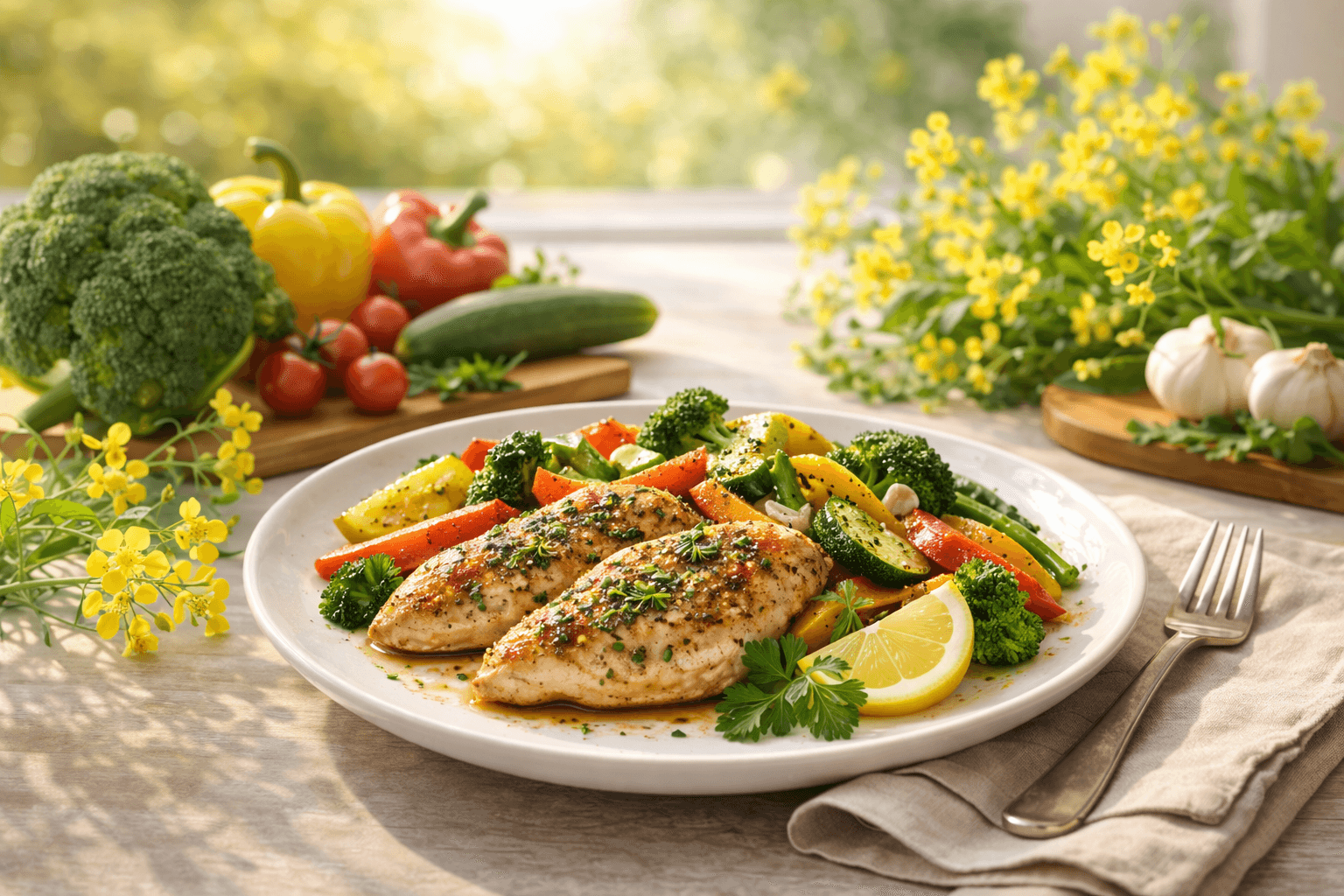 Close view of canola plants representing freshness